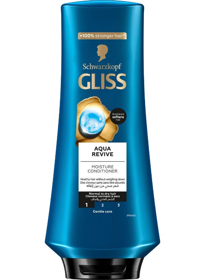 Schwarzkopf Gliss Conditioner Aqua Revive 360ml - Image 1